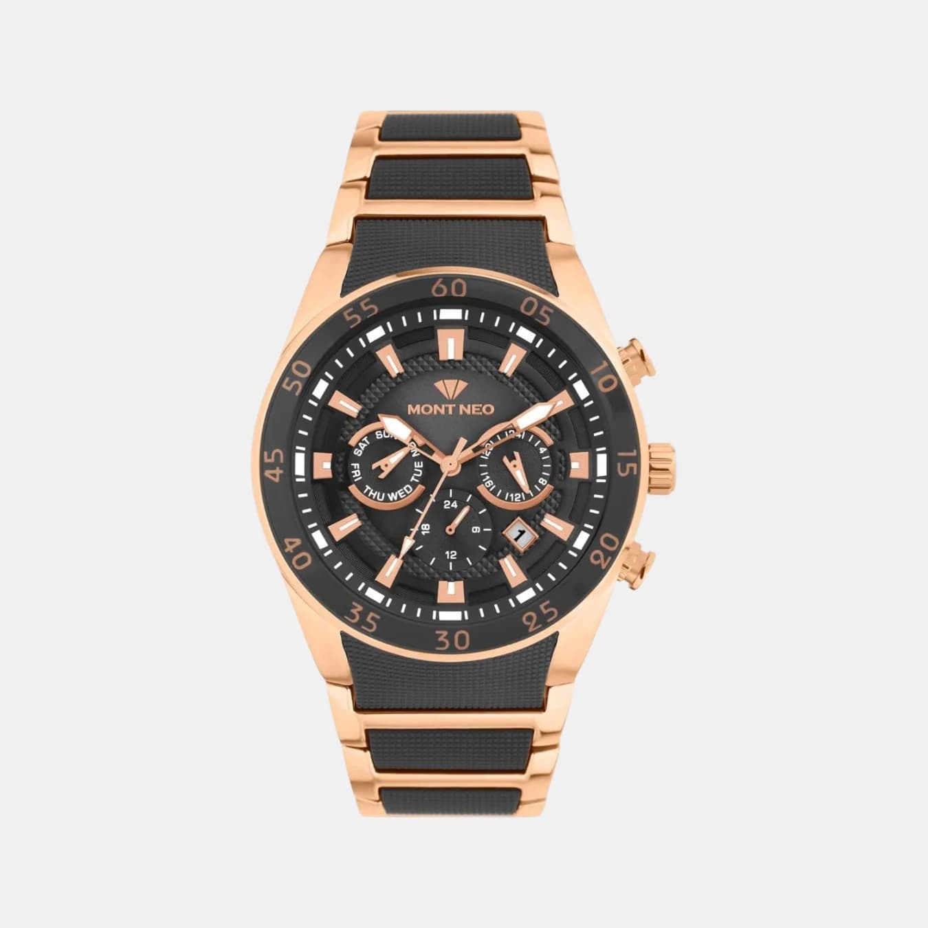 Men's Quartz Black Dial Multi-Function Metal Watch G1062M-M2404