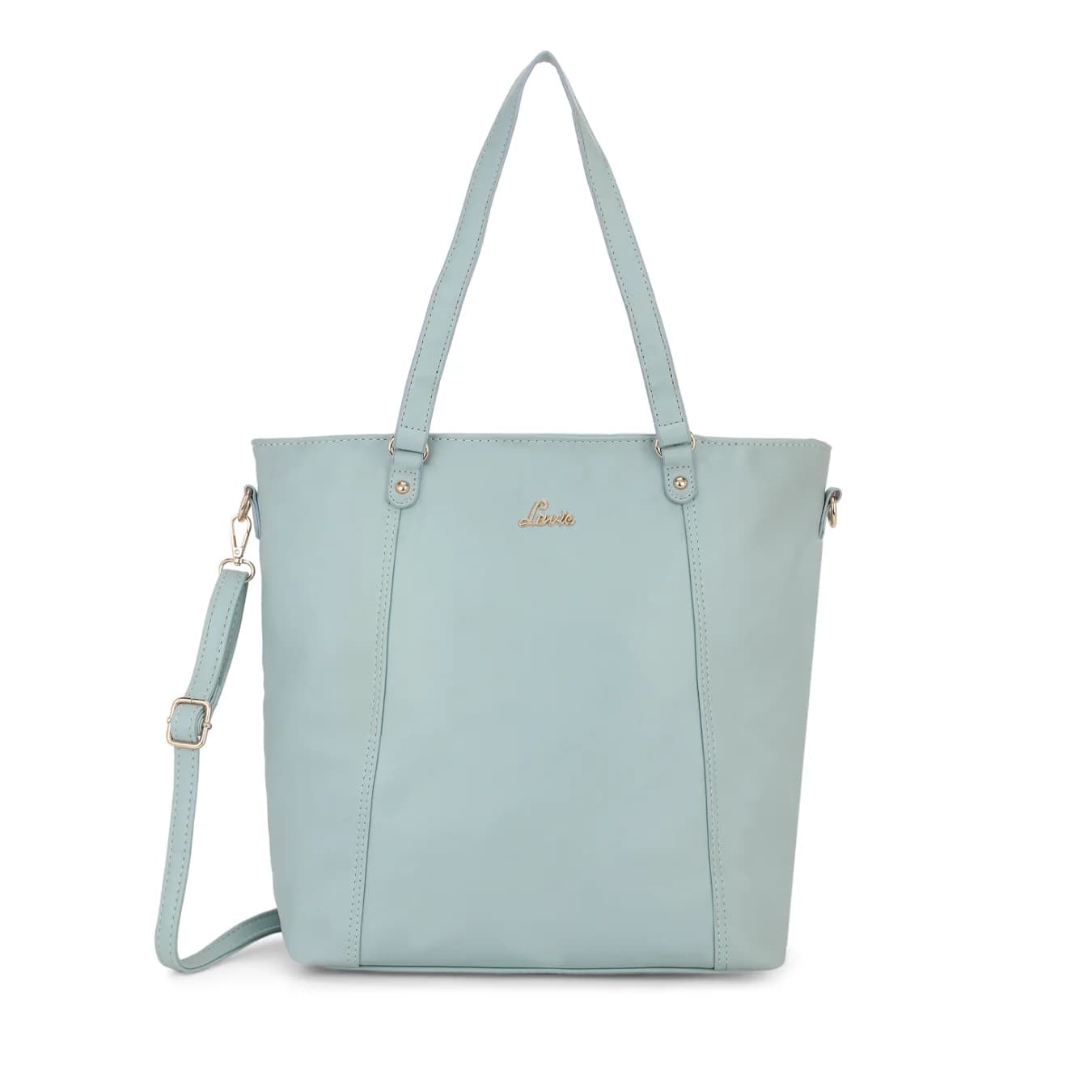 Women's Blue Casual Solid Synthetic Leather Tote Bag Handbag