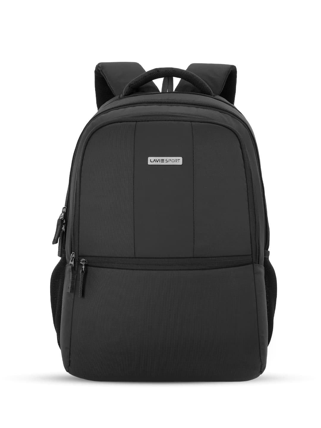 Unisex Black Formal Solid Polyester Laptop Backpack