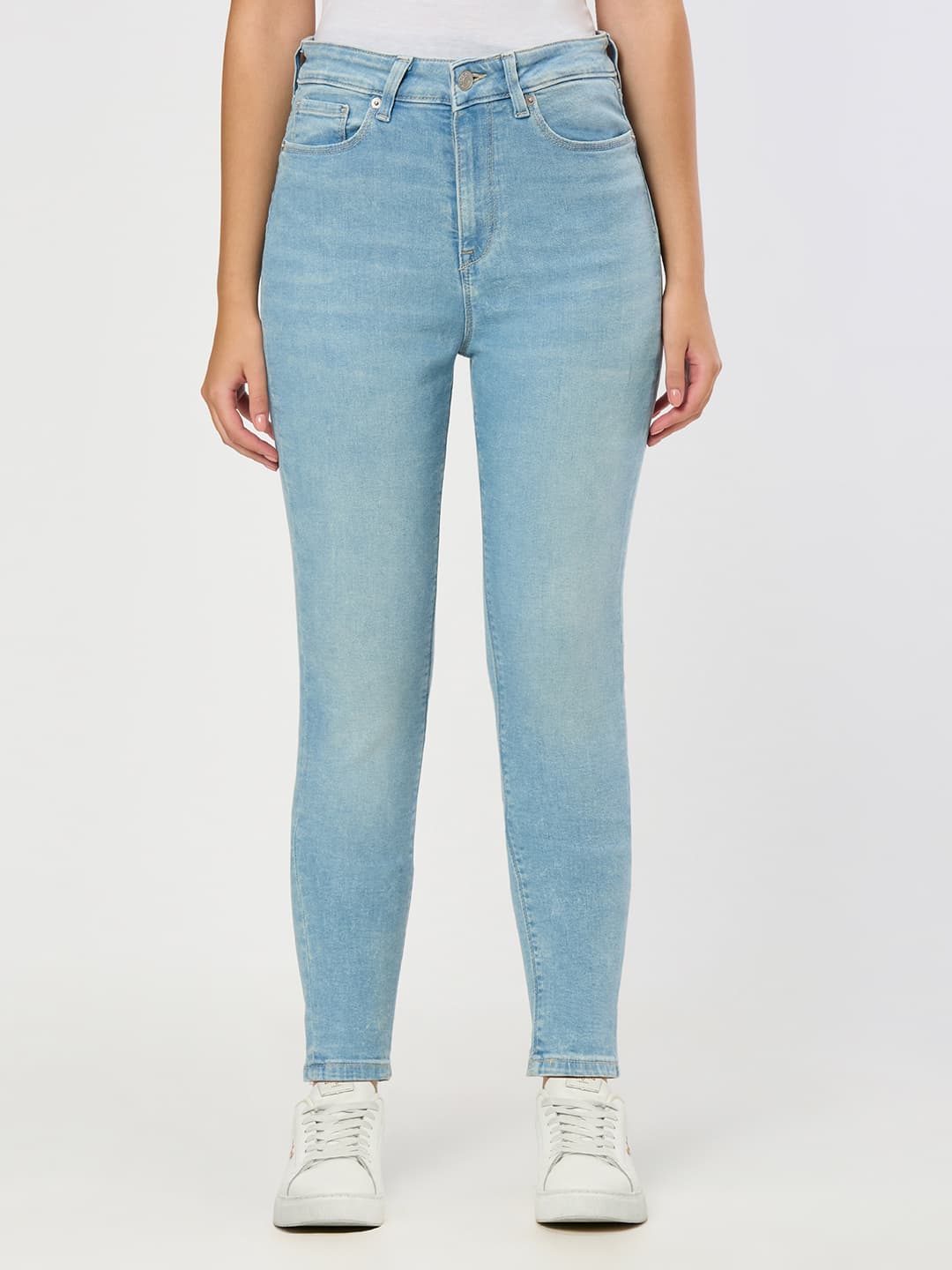 Women's Super Light Tinted Used Casual Regular Length Jeans