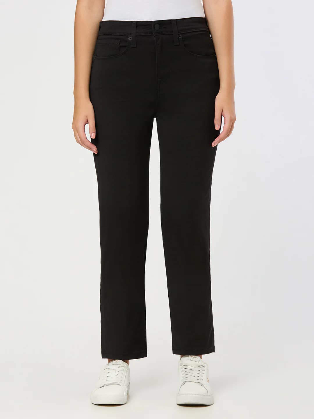 Women's Black Casual Regular Length Jeans