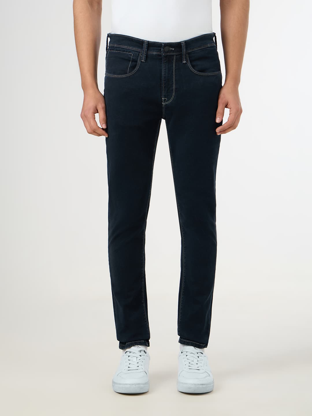 Men's Blue Casual Regular Length Jeans