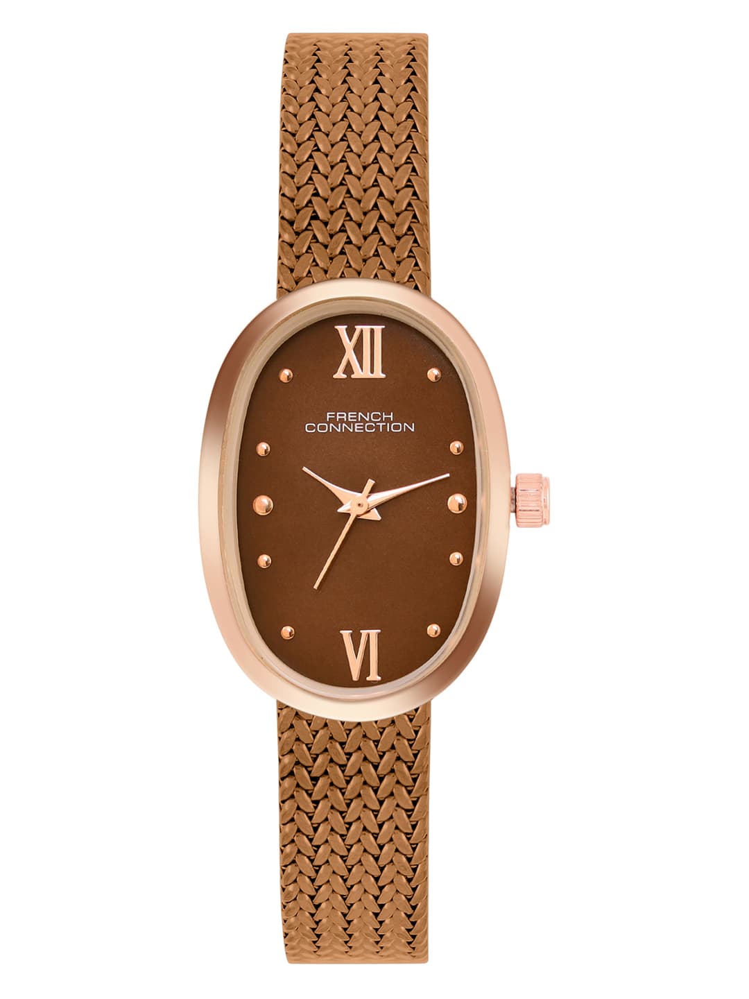 Women's Brown Quartz Metal Analog Watch -FCN0126BRGM