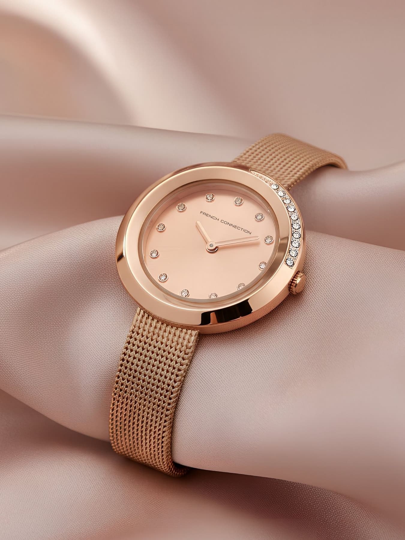 Women's Rose Gold Quartz Metal Analog Watch -FCO1RGM