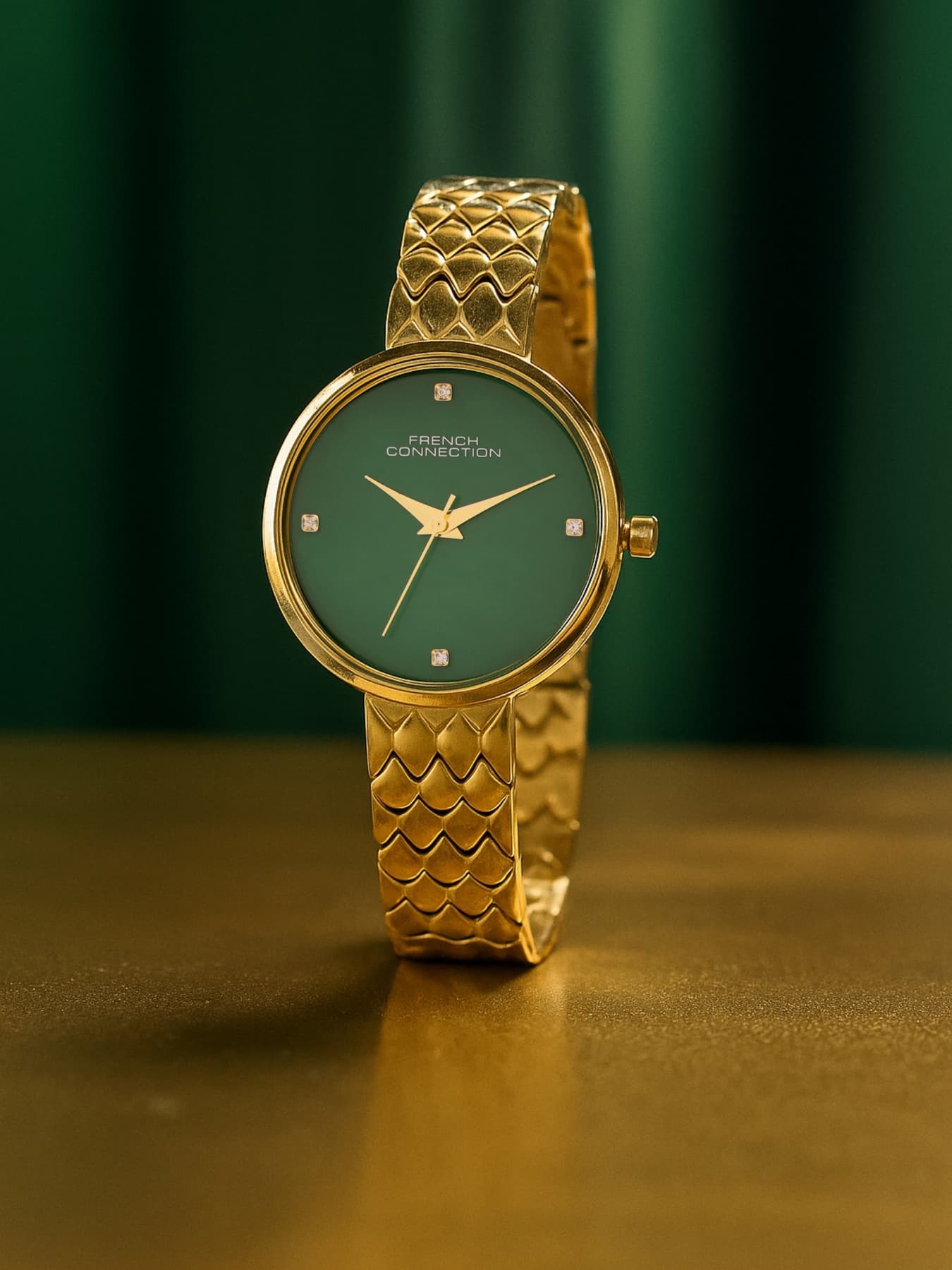 Women's Gold Quartz Analog Watch -FCN0158NGM