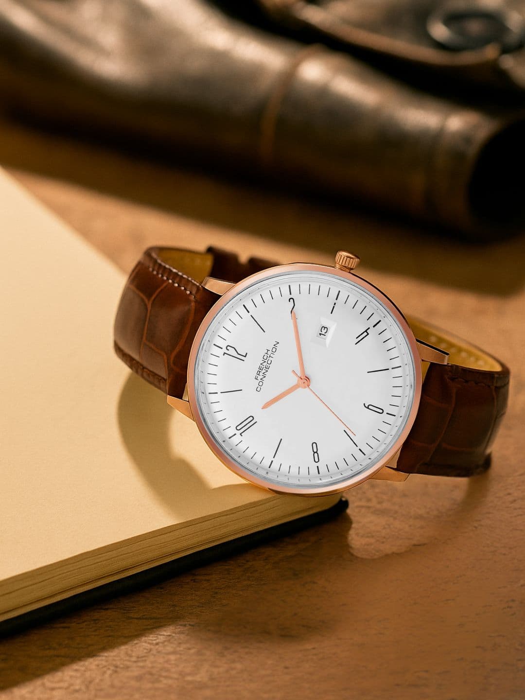 Men's White Quartz Analog Watch -FCN0163BRL