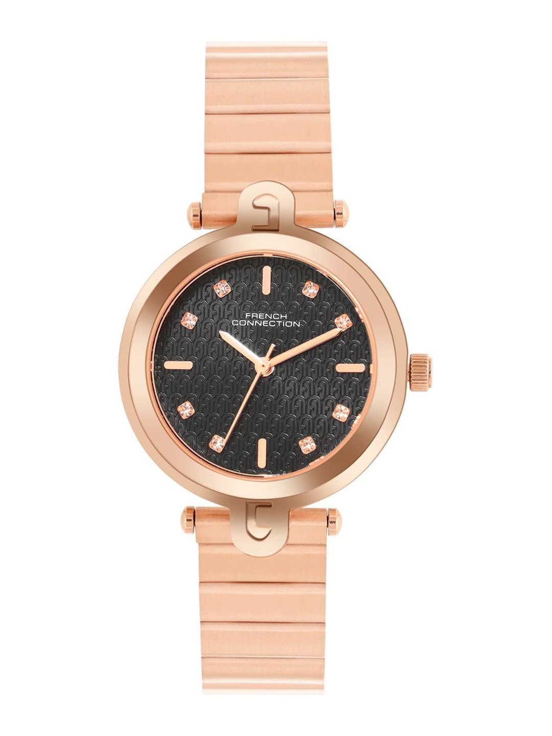 Women's Black Quartz Metal Analog Watch -FCH25RGM-B