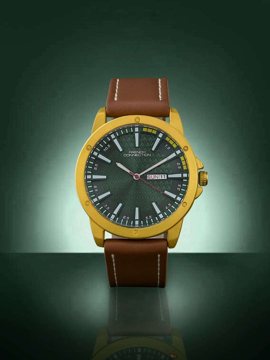 Men's Gold Quartz Analog Watch -FCN0164NBRL