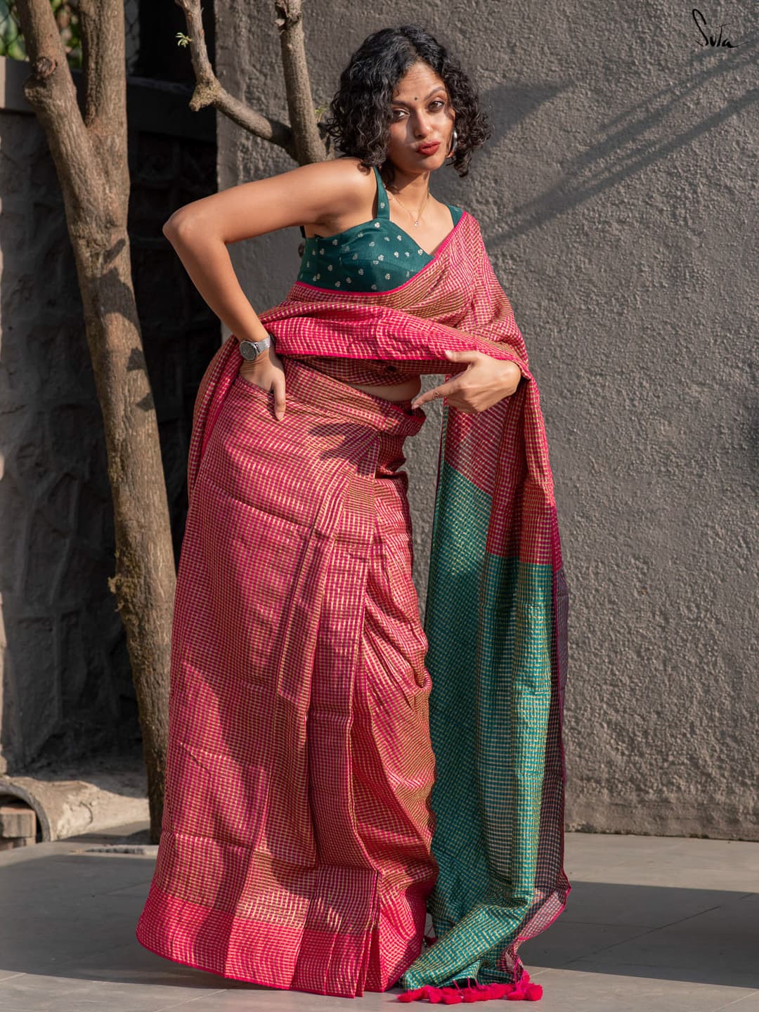 Women's Multicolor Festive Ready to Wear Saree