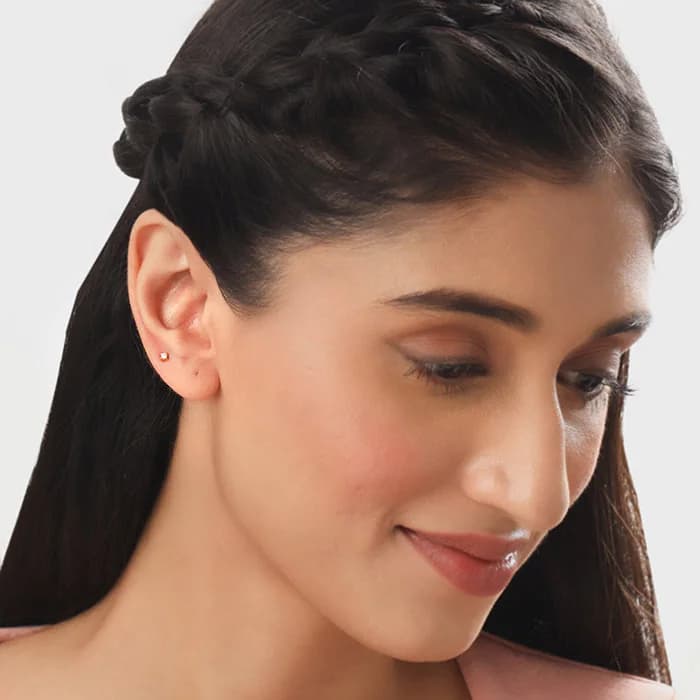 Women's Golden Lian Ear Piercings