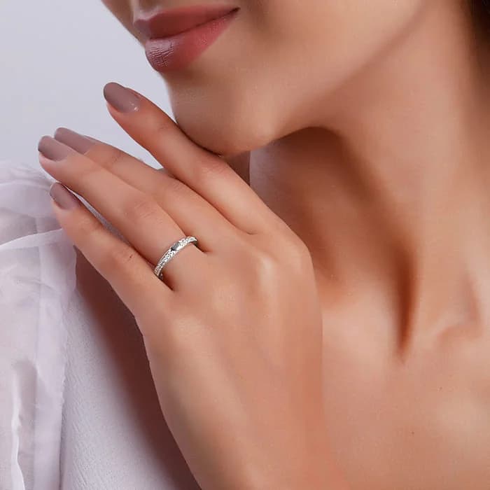 Women's Silver Deeply in Love Ring