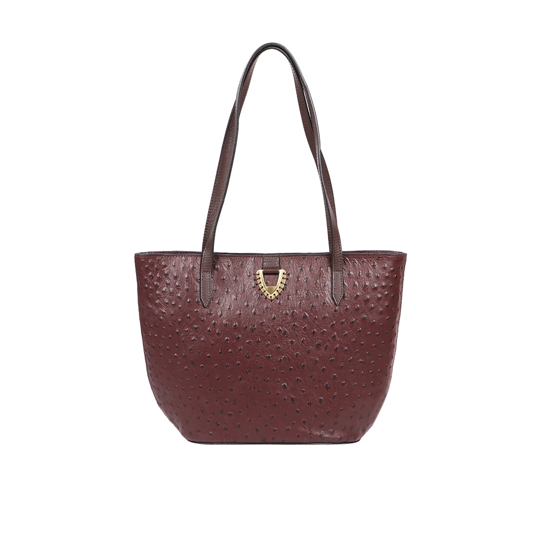 Women's Brown Casual Textured Leather Tote Bag