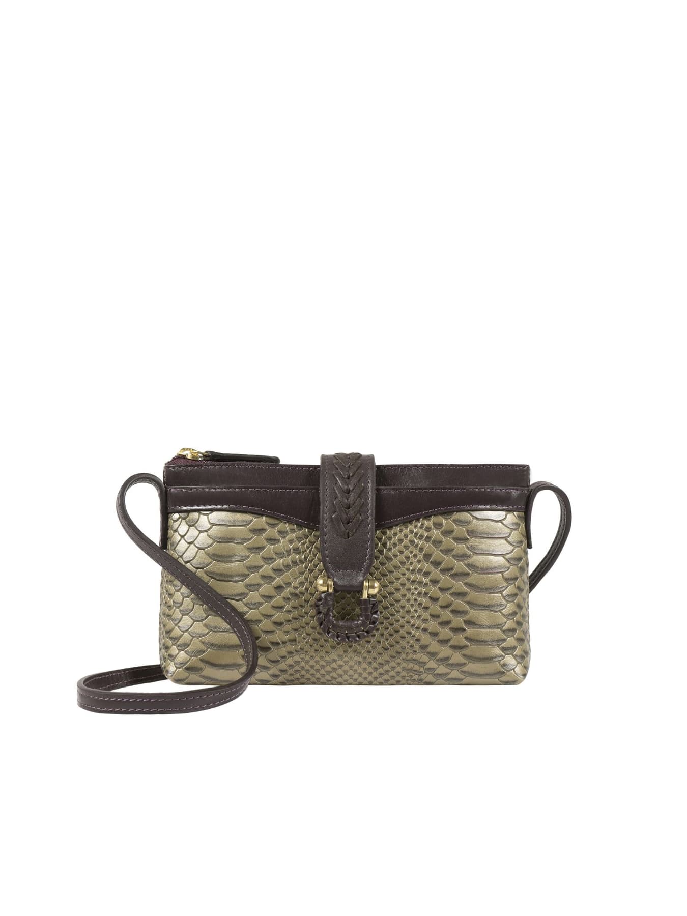 Women's Multicolor Casual Croc / Snake Texture Leather Sling Bag