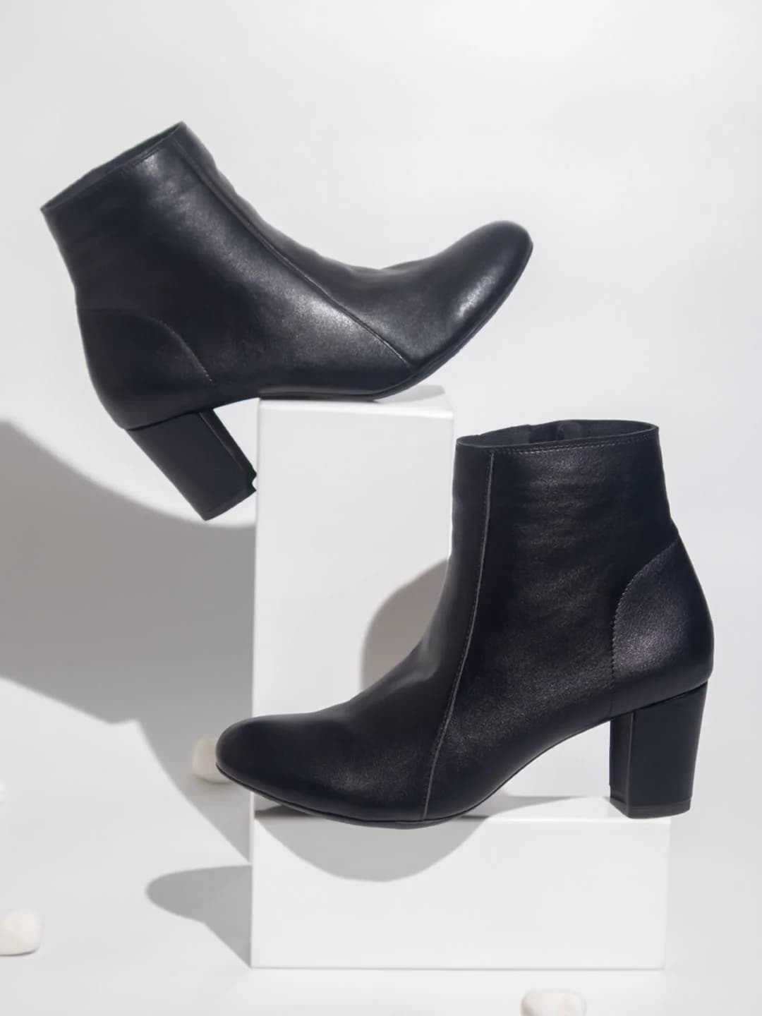 Women's Black Formal Synthetic Block Heel Ankle Boot