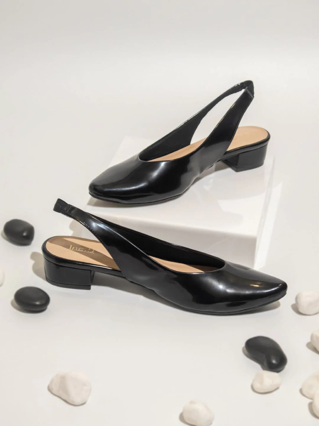 Women's P.Black Casual Synthetic Flat Mules Heels
