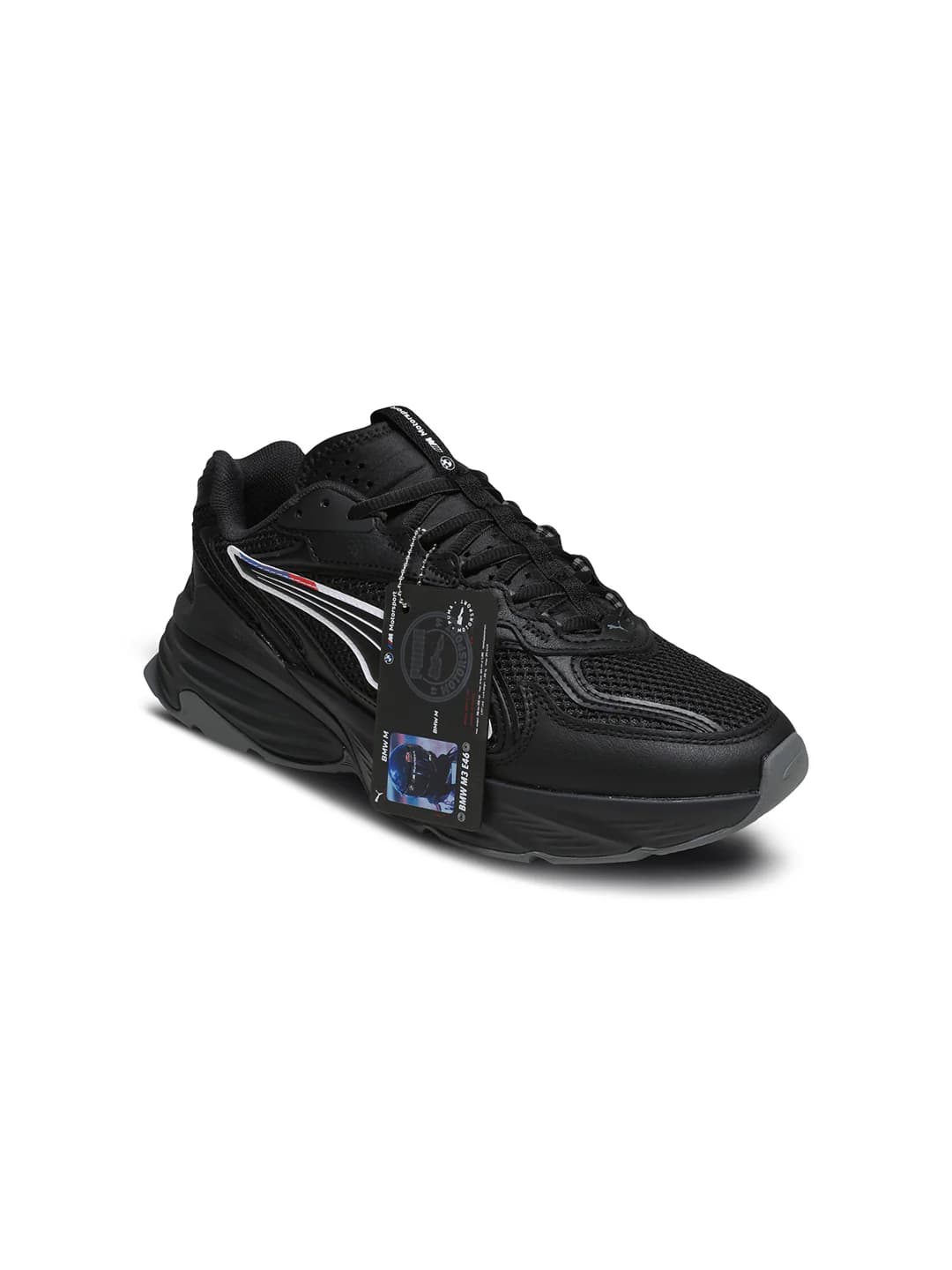 Unisex Black Casual Textile Bmw M Motorsport Fade Nitro Sneakers