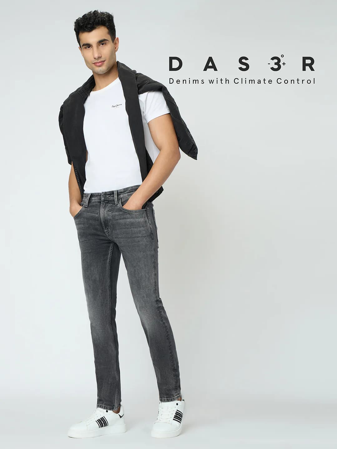 Men's Grey Casual Solid Mid Rise Jeans