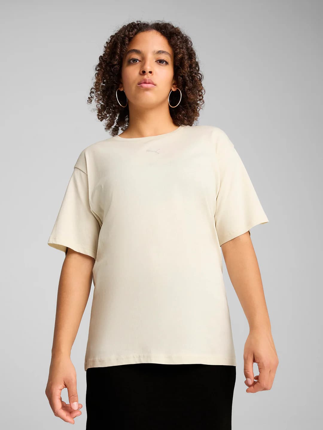 Women's White Sports Half Sleeves Solid Tshirt