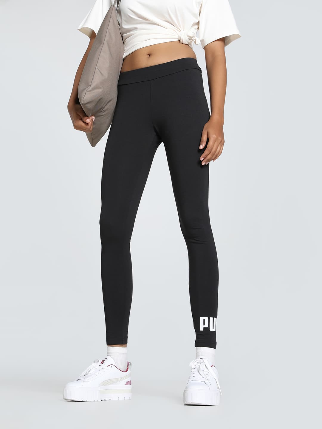 Women's Black Sports Skinny Fit Pull On Tights
