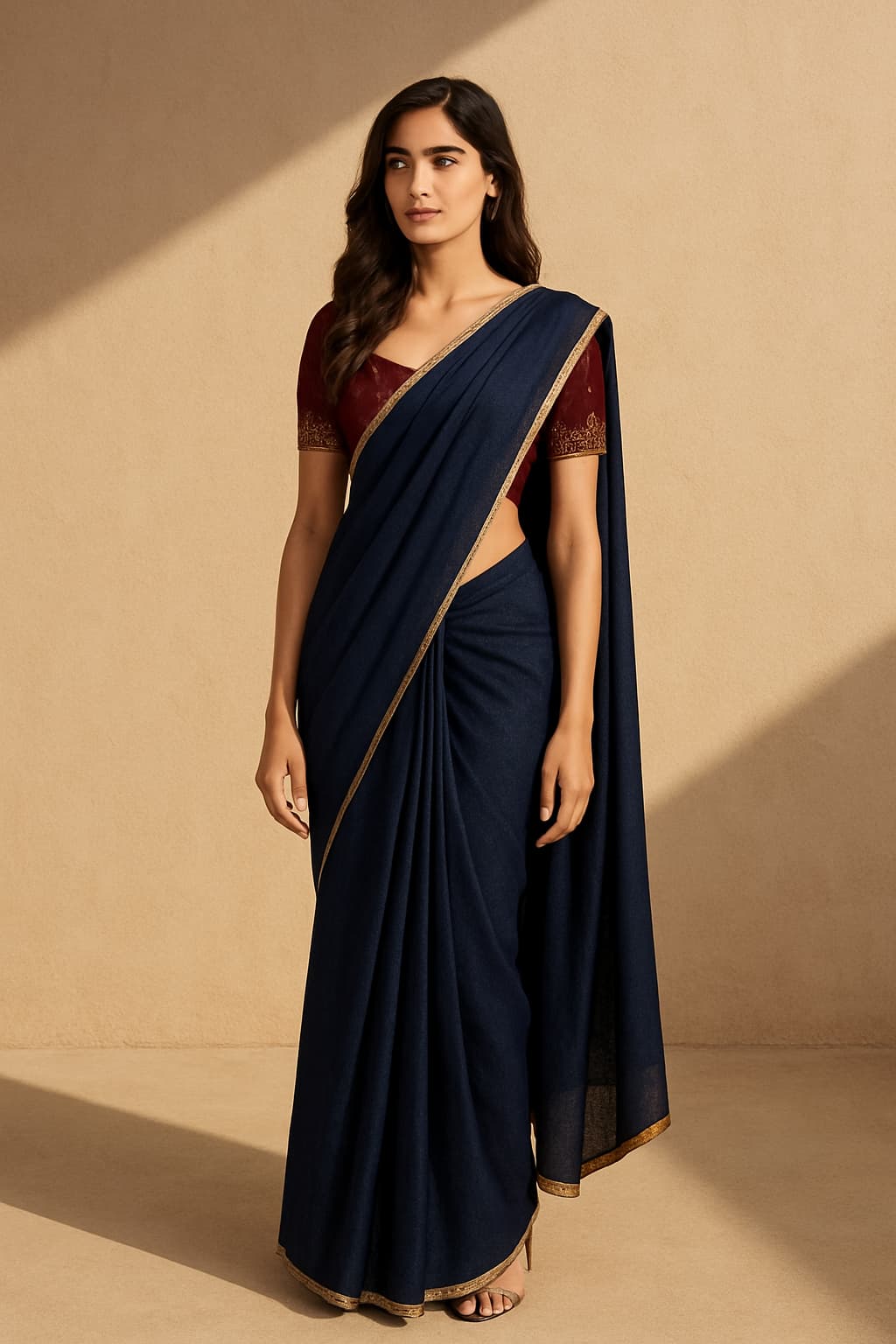 Women's Navy Festive Regal Odessey Saree