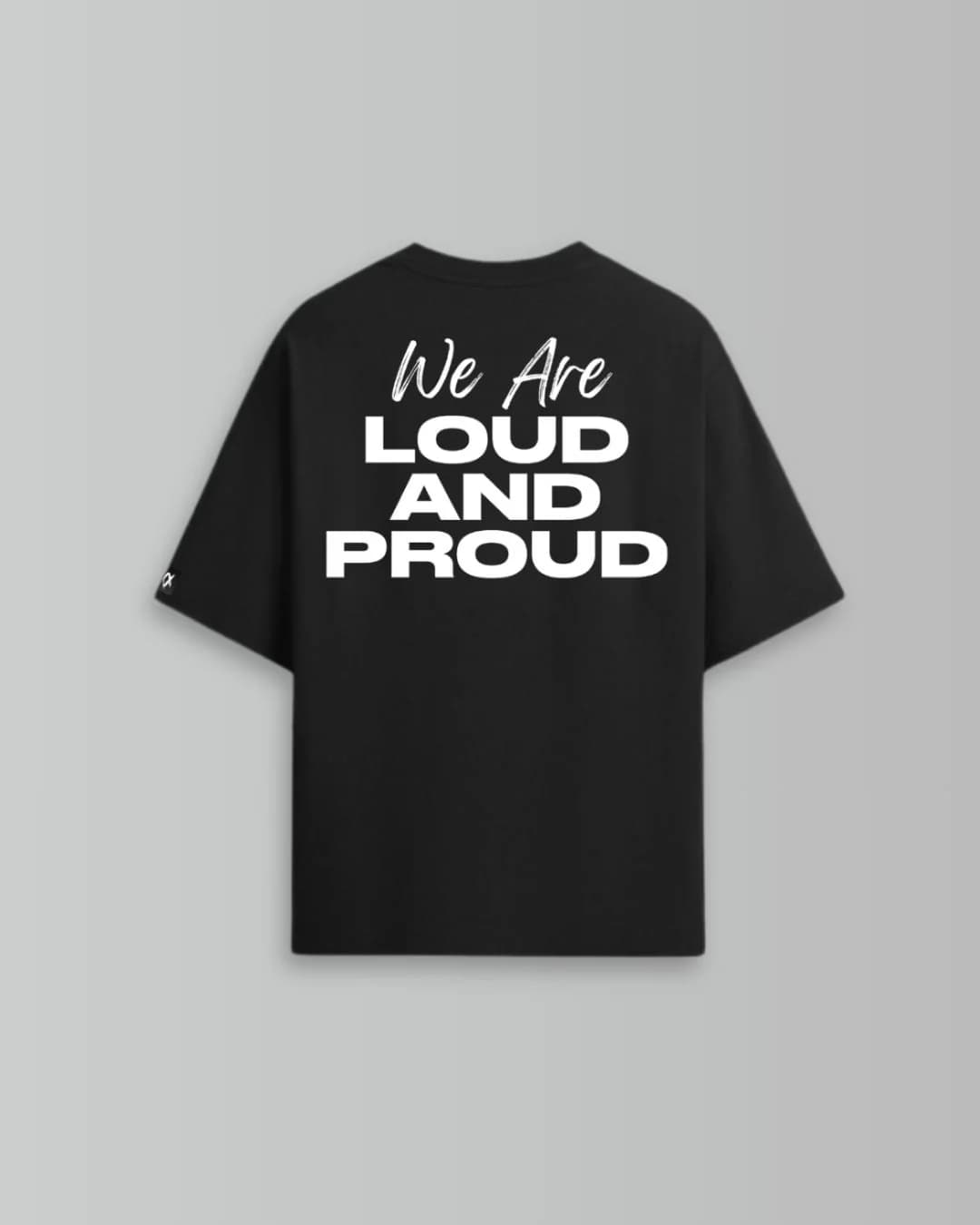 Unisex Black Casual Typography Boxy Fit Tshirt