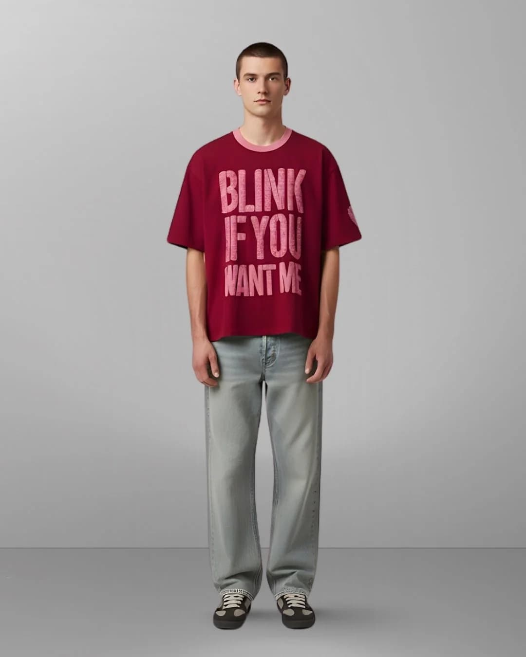 Unisex Red Casual Typography Boxy Fit Tshirt
