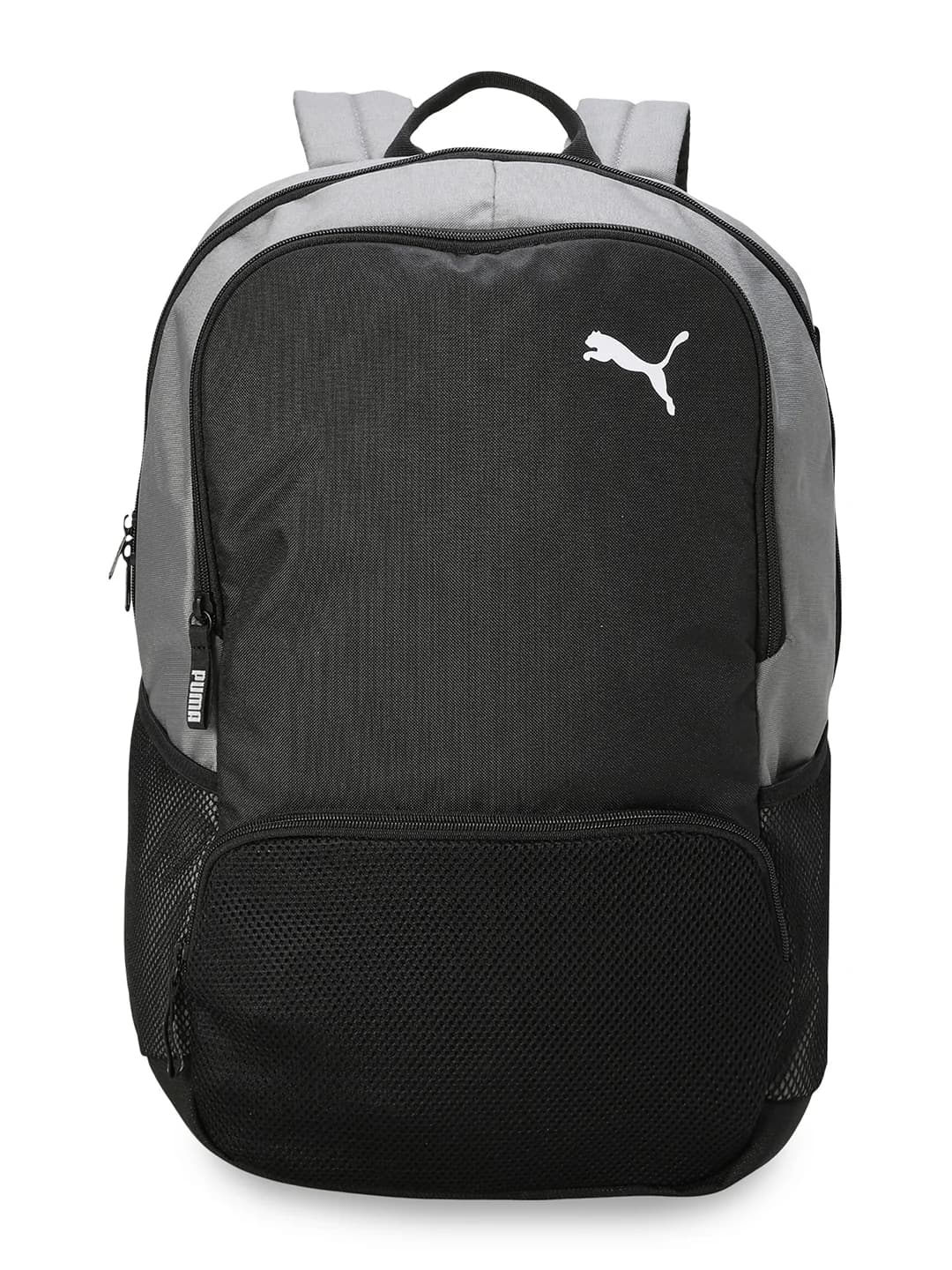 Unisex Grey Casual Solid Back Strap Handle Laptop Backpack