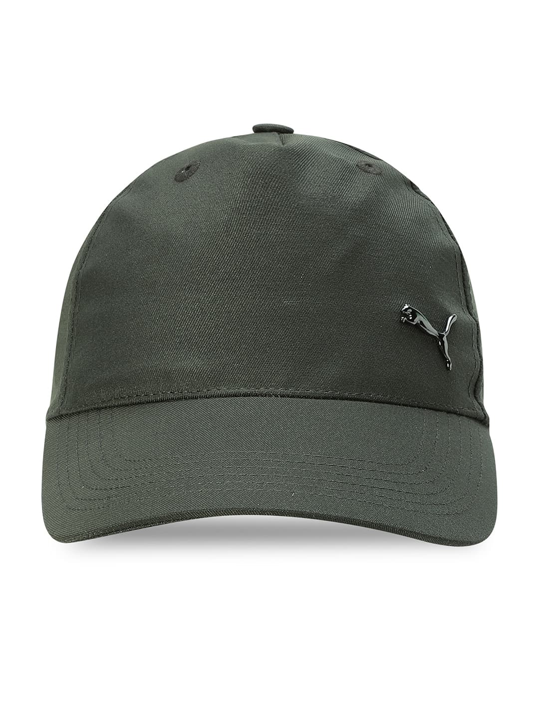 Unisex Green Casual Solid Metal Cat Logo Bb Cap V4