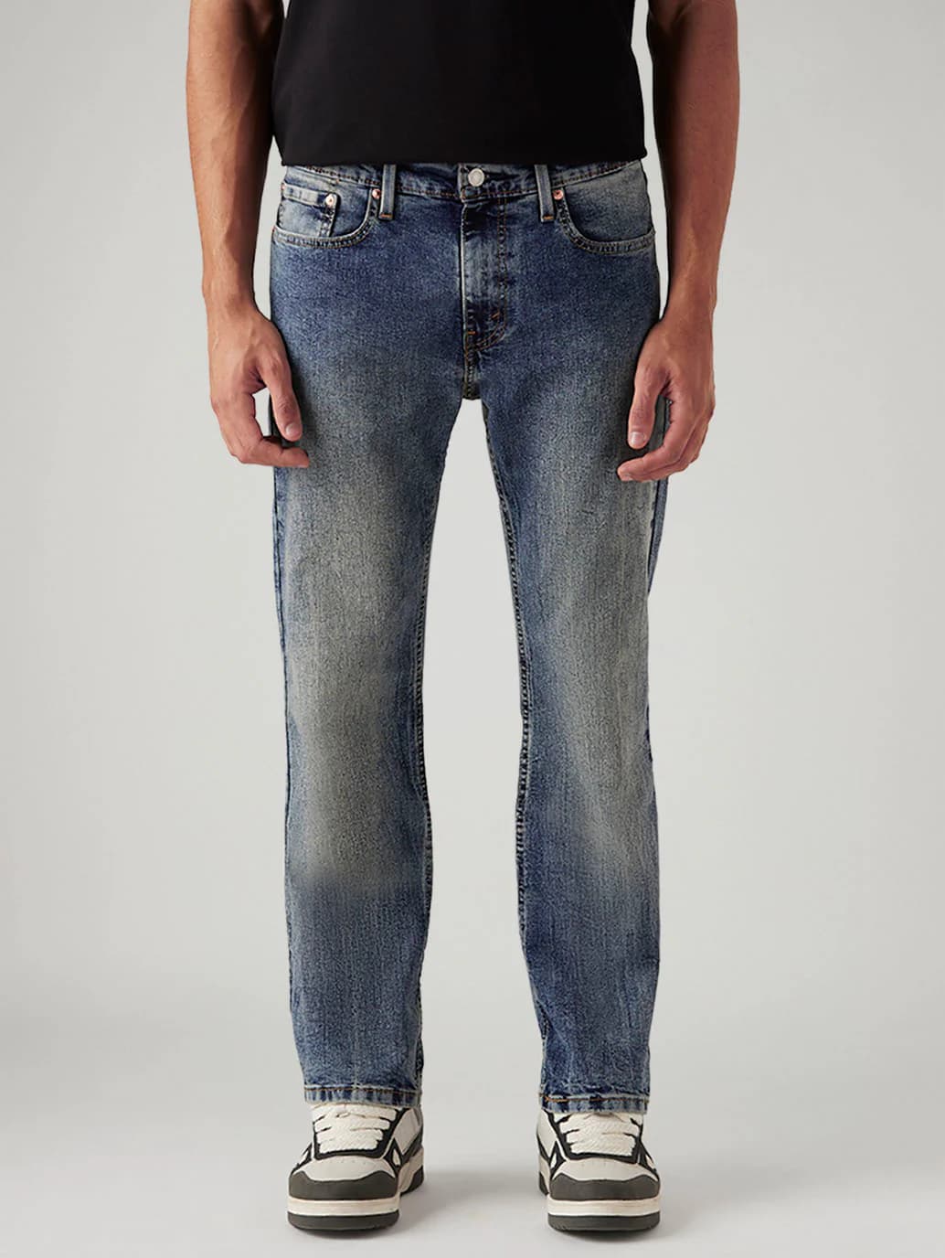 Men's 527 Mid Indigo Blue Bootcut Fit Casual Mid-Rise Jeans
