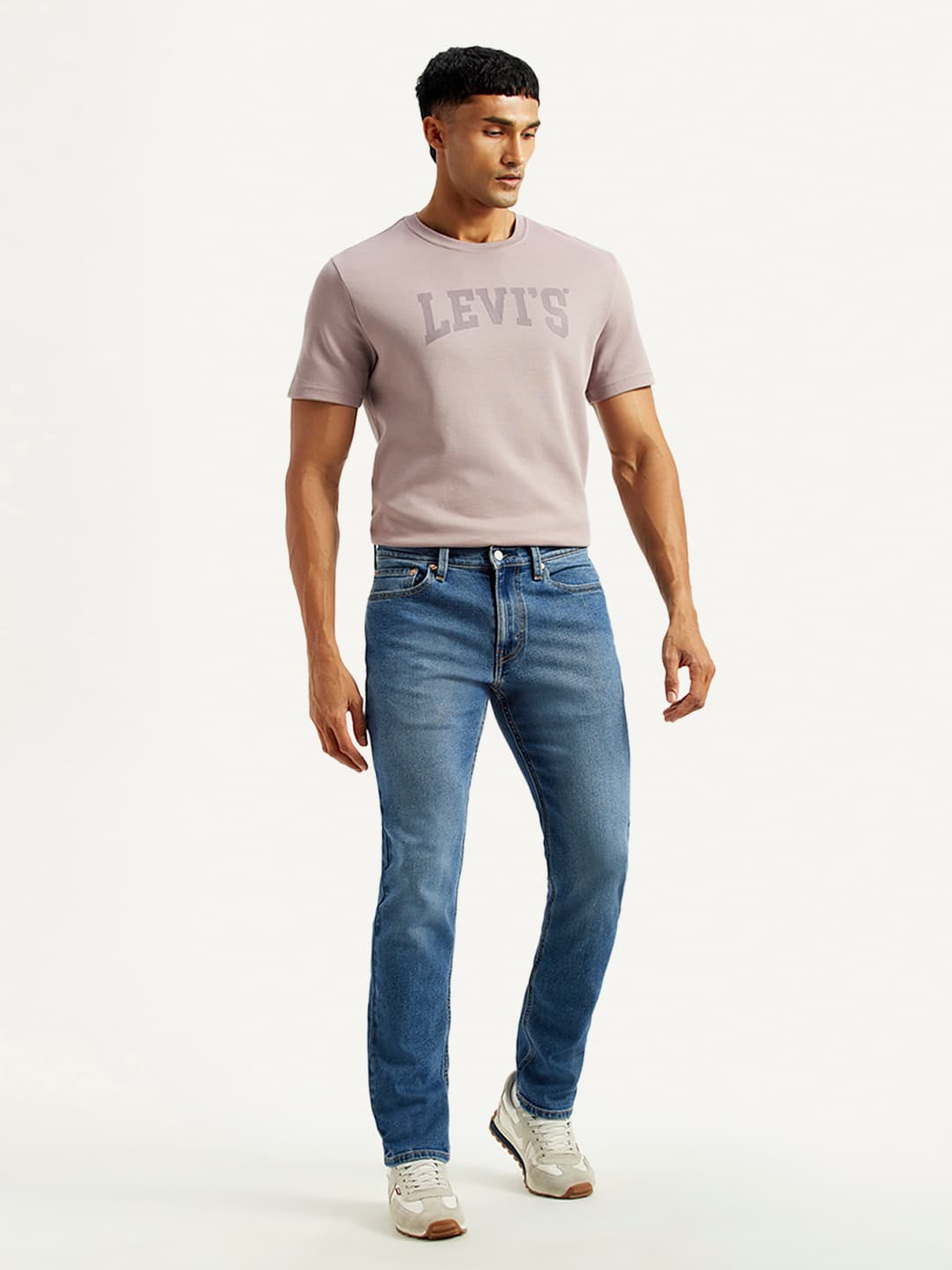 Men's 511 Mid Indigo Blue Slim Fit Casual Mid-Rise Jeans