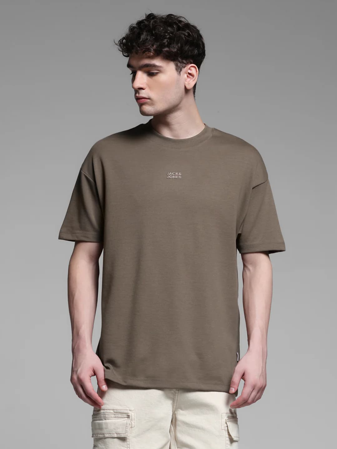 Men Brown Casual Half Sleeves Tshirt