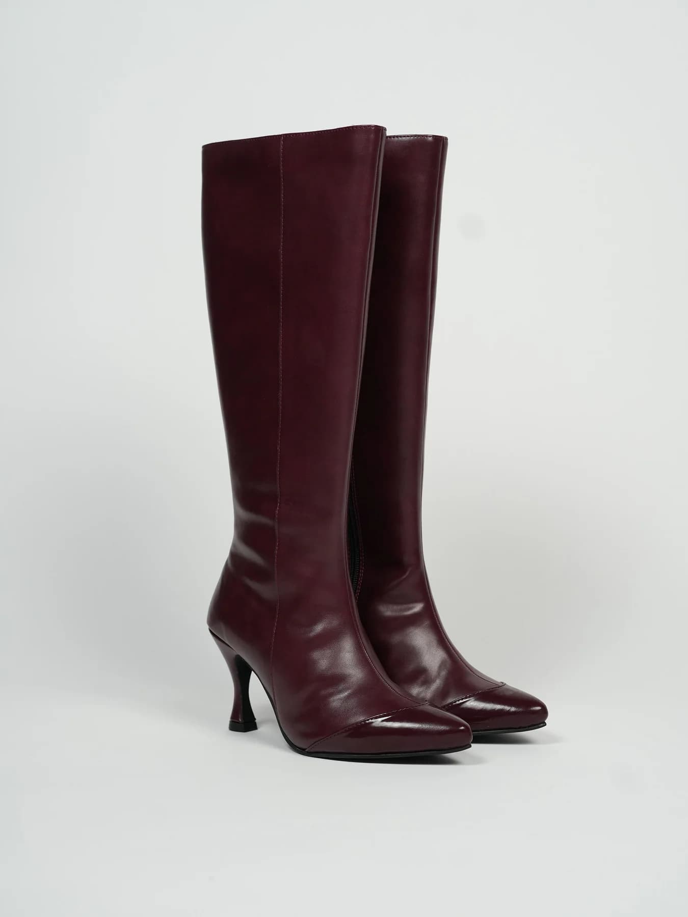 Women's Sabrina Burgundy Knee-High Boots