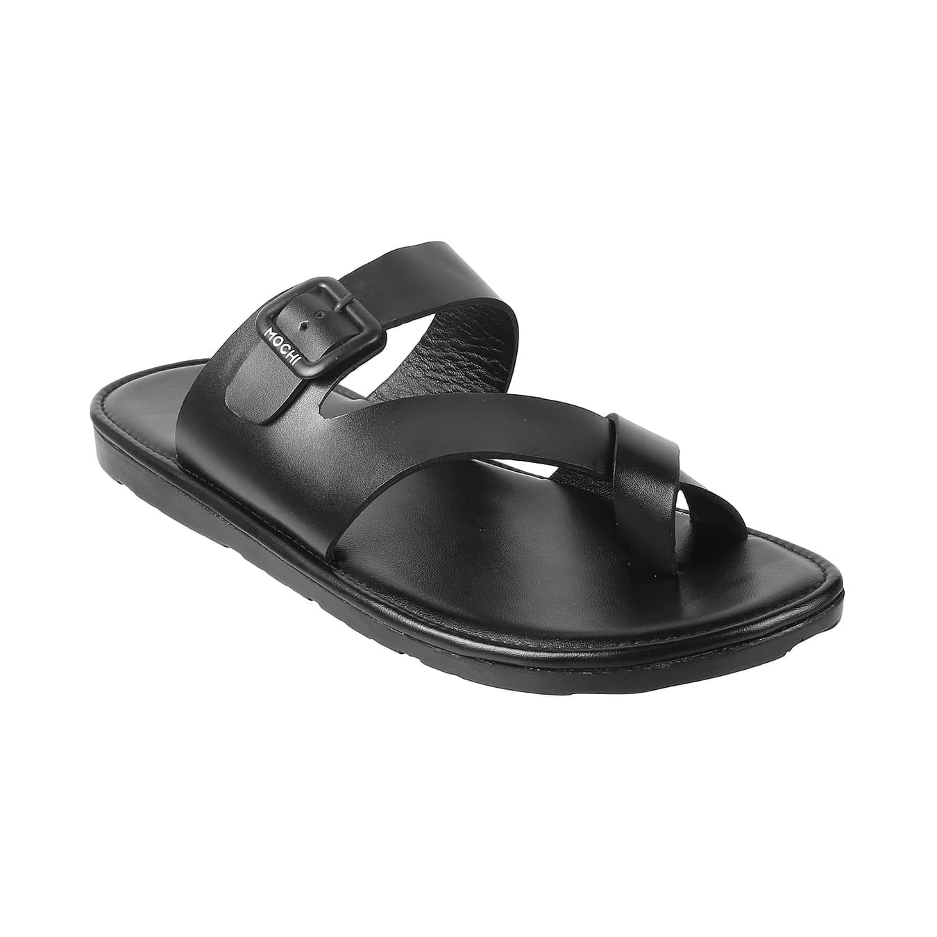 Men's Black Casual Round Toe Suede Sandals