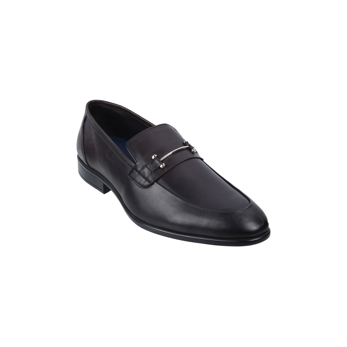 Men's Brown Formal Almond Toe Leather Formal Shoes