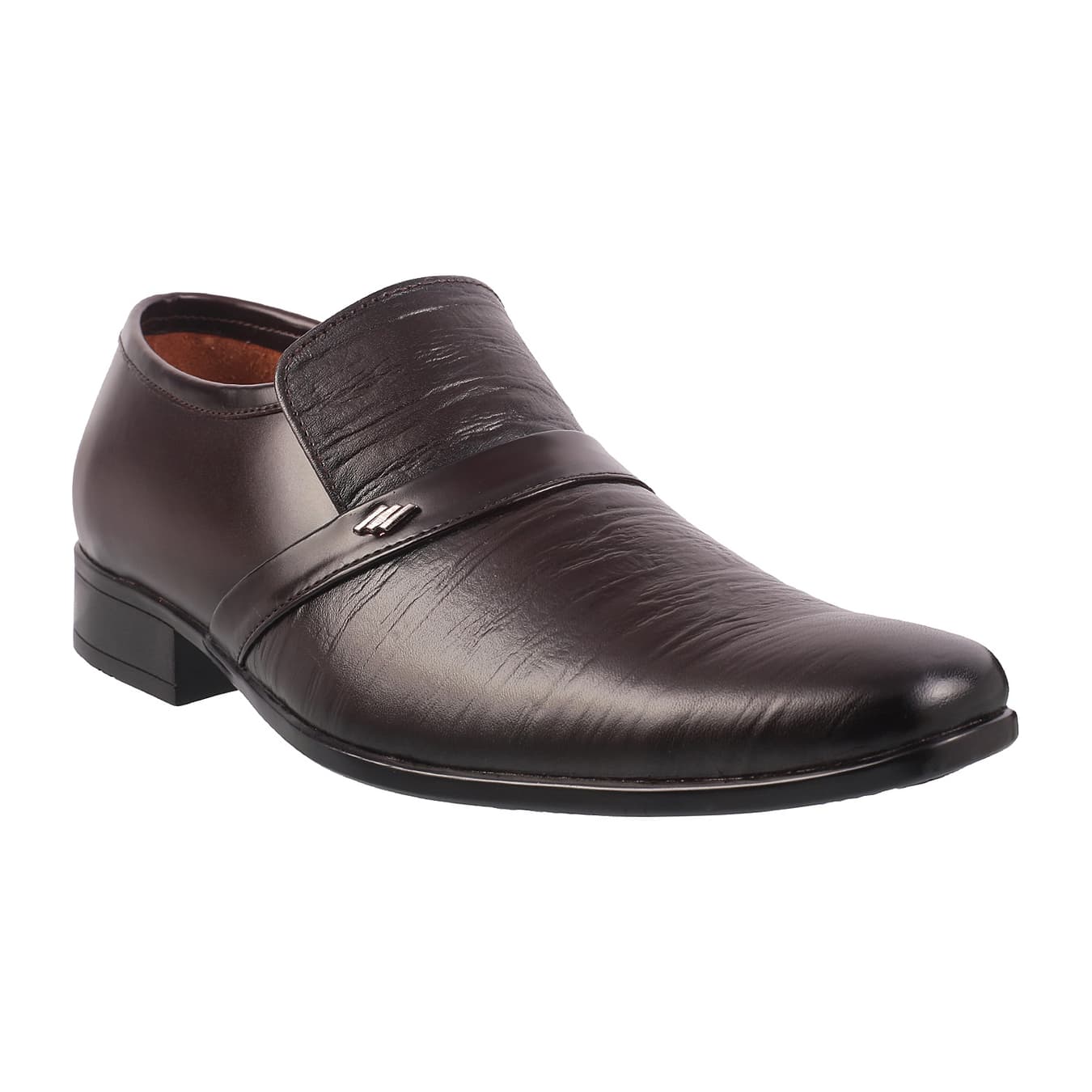 Men's Red Formal Round Toe Leather Casual Shoes