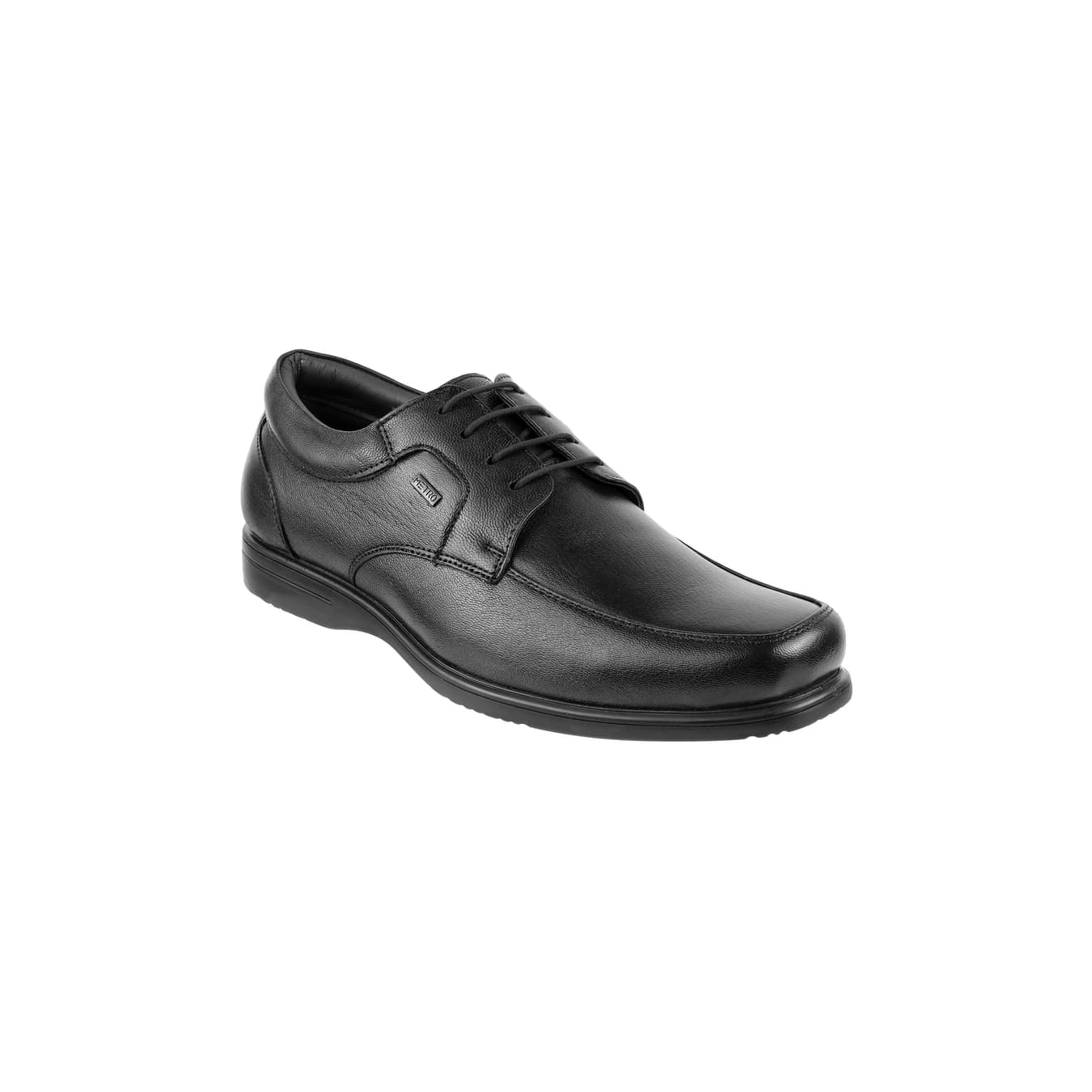 Men's Black Formal Round Toe Leather Formal Shoes