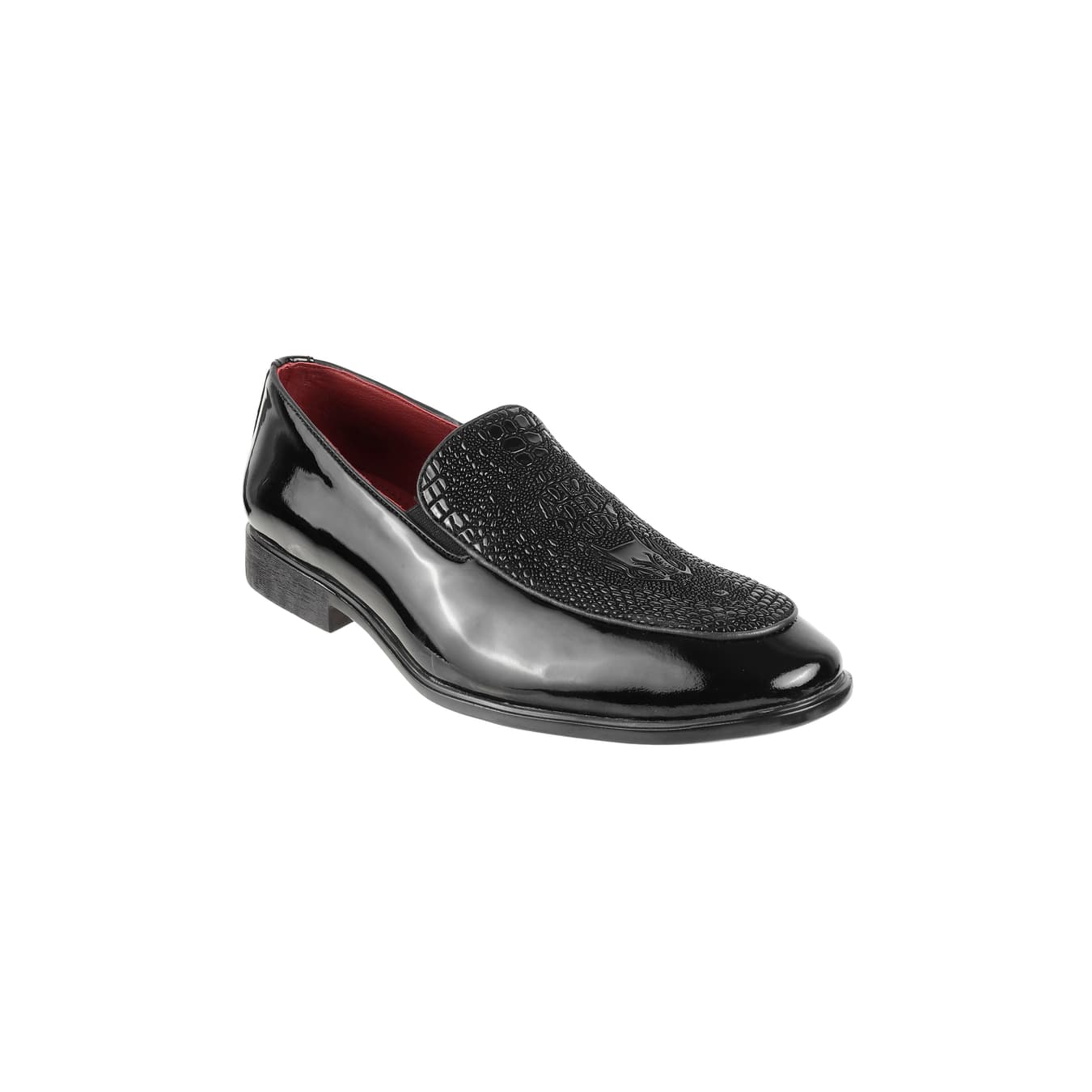 Men's Black Formal Round Toe Leather Casual Shoes