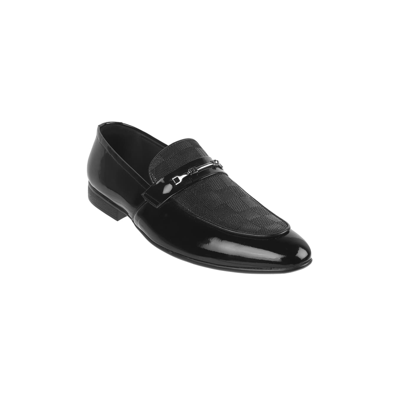Men's Black Formal Round Toe Leather Formal Shoes