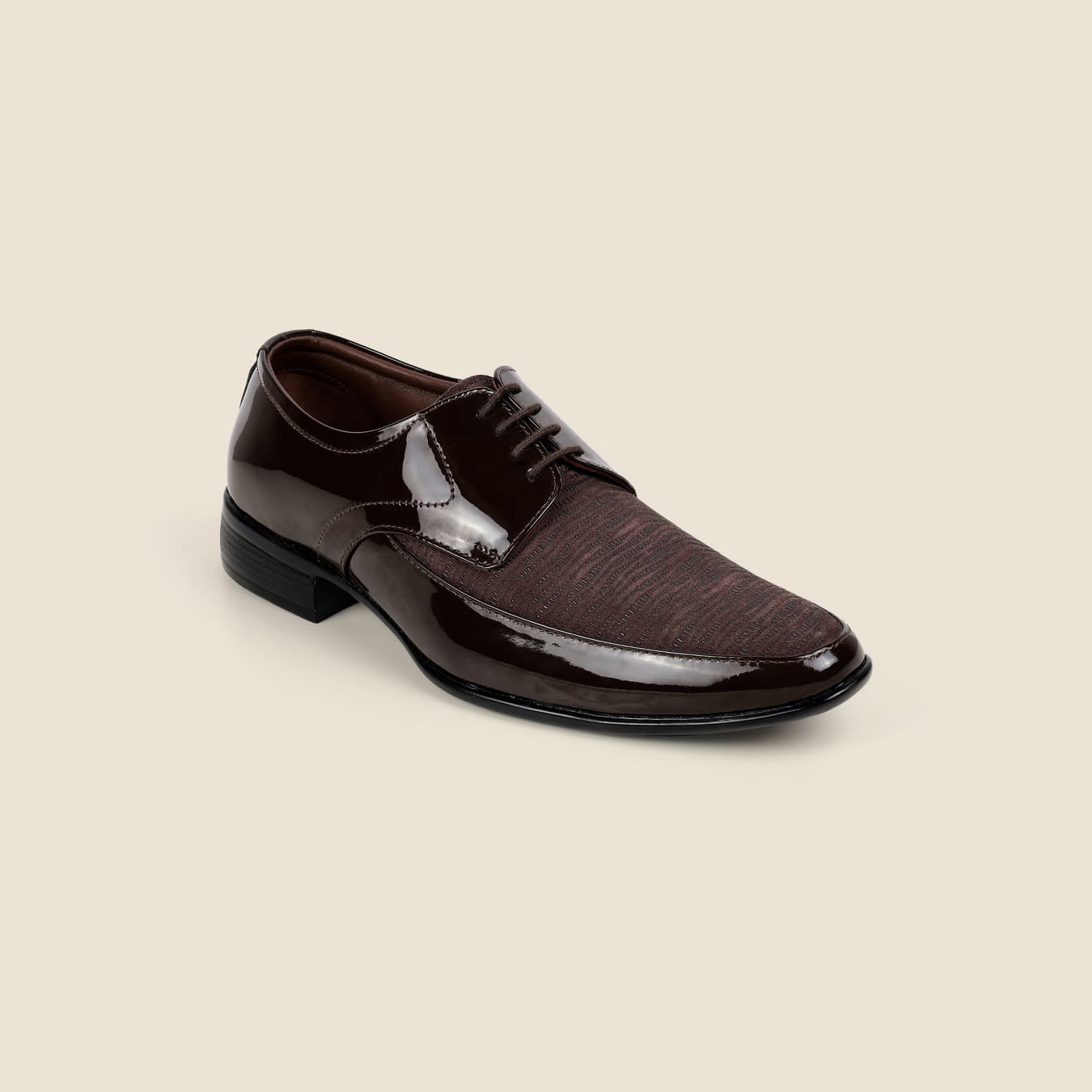 Men's Red Formal Round Toe Leather Formal Shoes