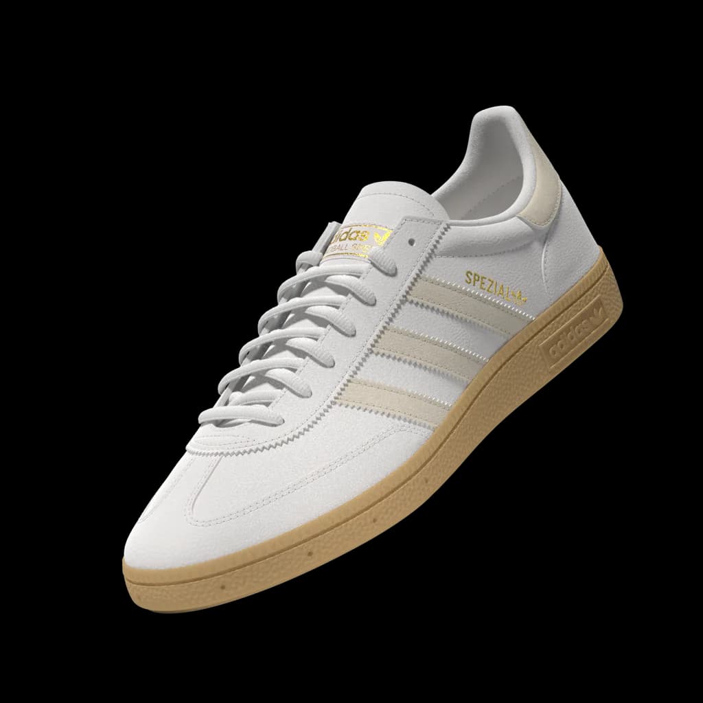 Men's White Casual Handball Spezial Leather Sneakers