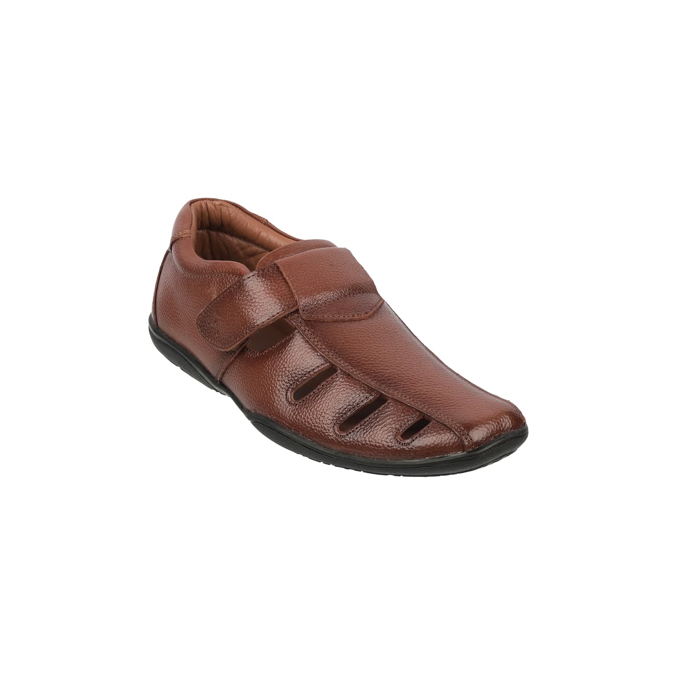 Men's Tan Casual Round Toe Synthetic Sandals