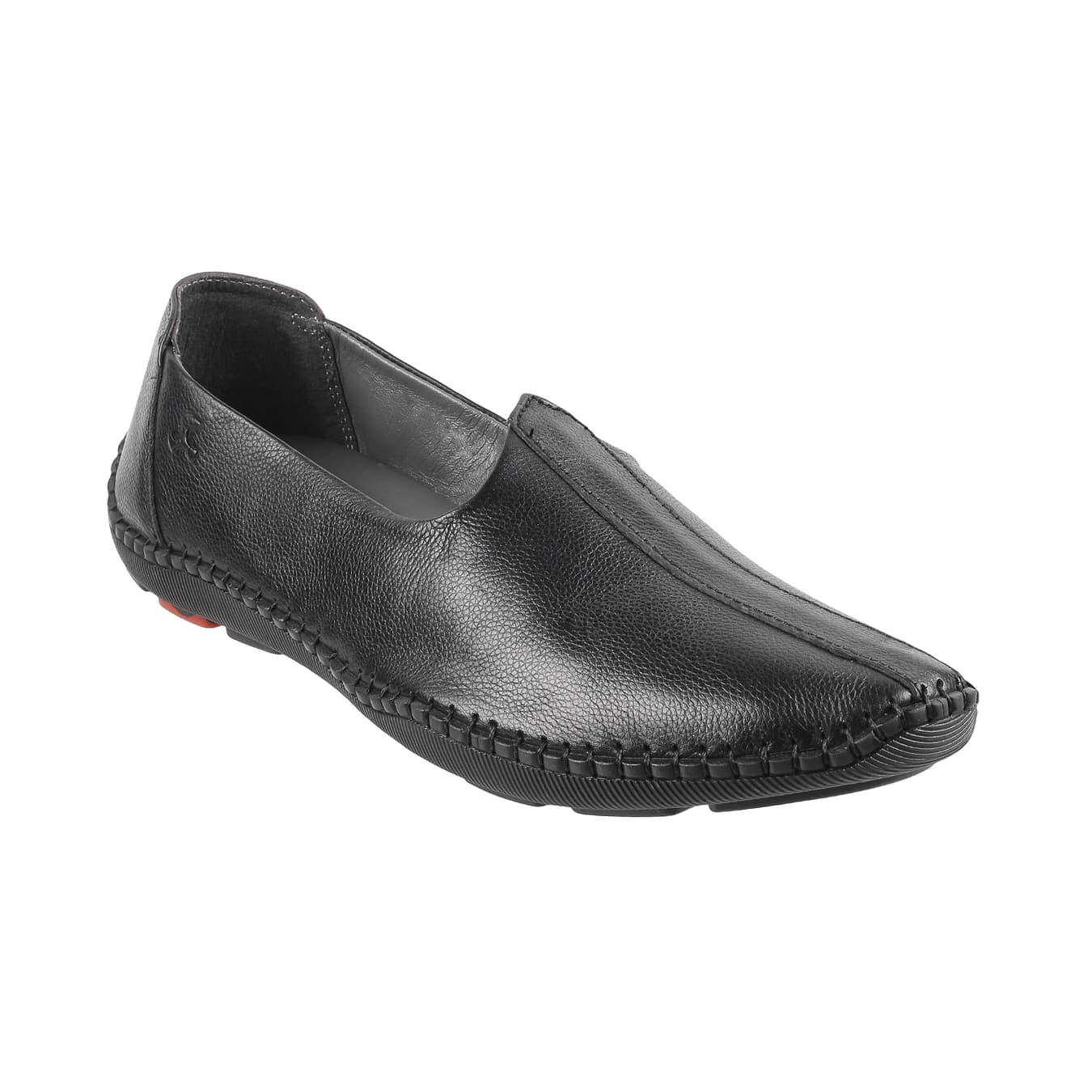 Men's Black Traditional Round Toe Leather Casual Shoes