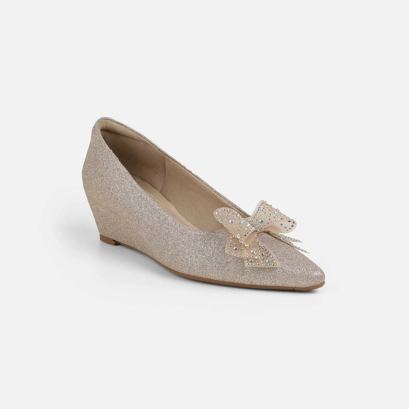Women's Gold Formal Pointy Toe Synthetic Heels