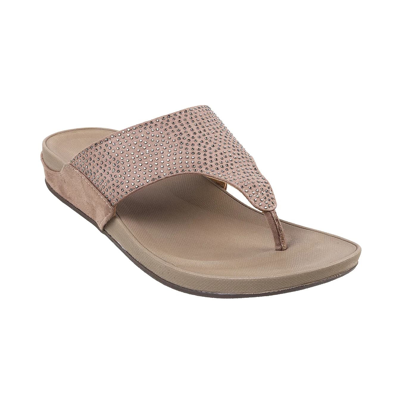 Women's Beige Casual Round Toe Synthetic Sandals