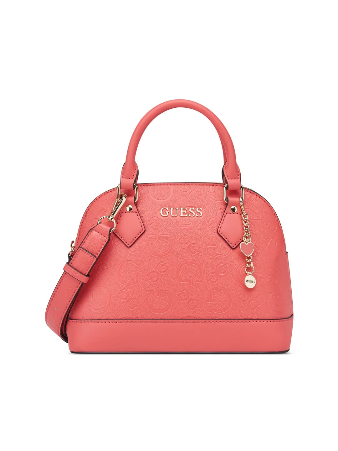 Women's Pink Watermelon Textured Lexy Mini Top Zip Shoulder Bag