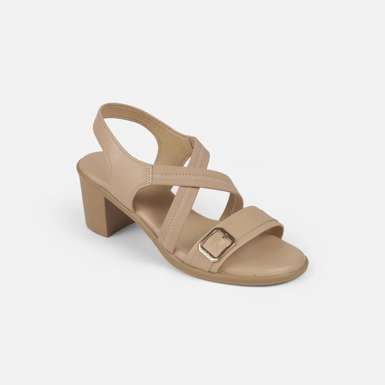 Women's Beige Casual Round Toe Synthetic Sandals