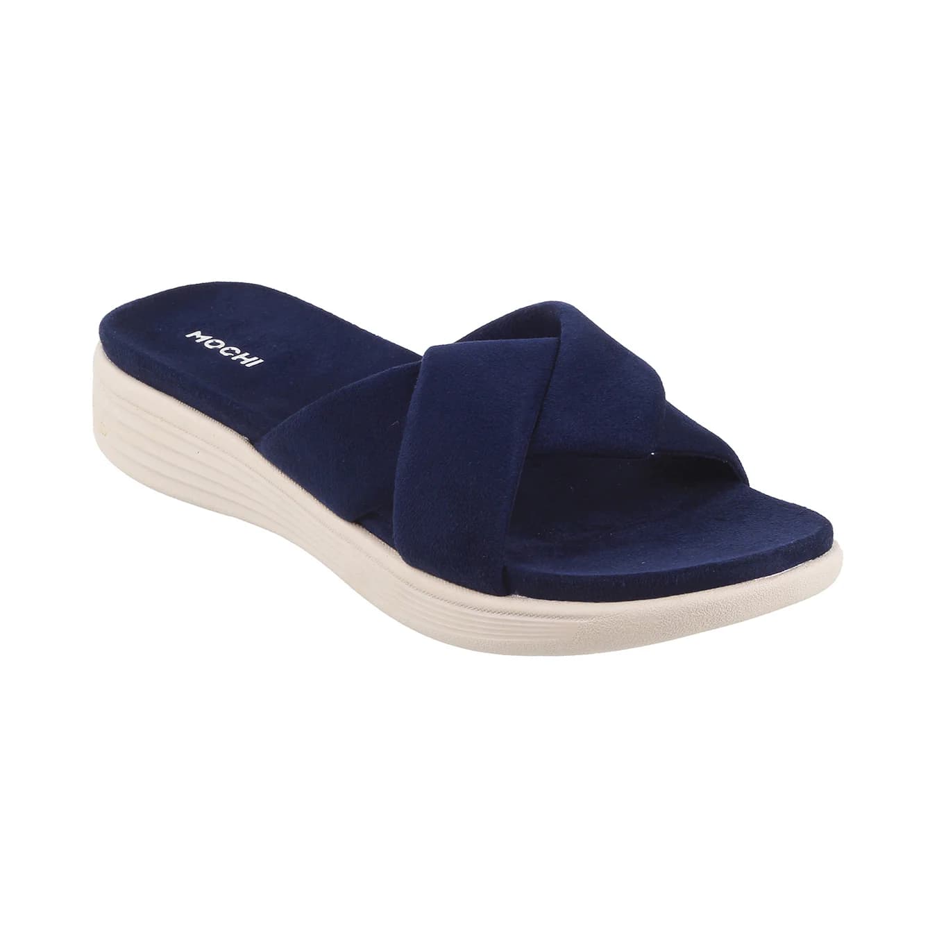 Women's Blue Casual Round Toe Fabric Sandals