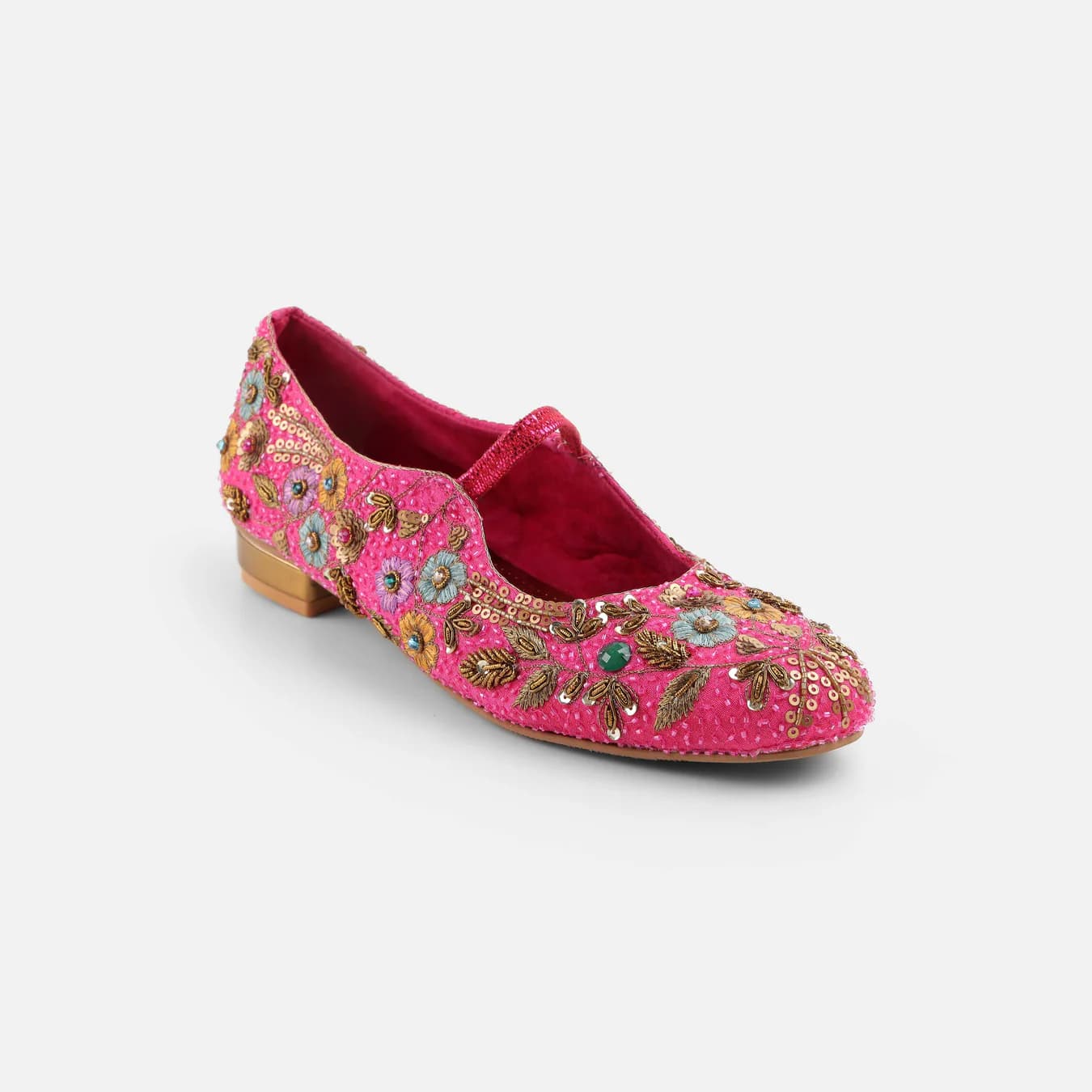 Women's Pink Casual Round Toe Synthetic Flats