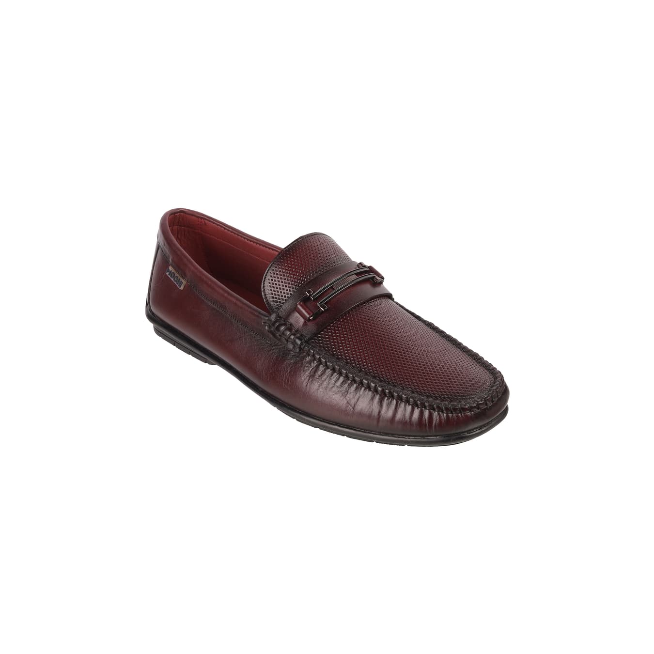 Men's Red Casual Round Toe Leather Casual Shoes