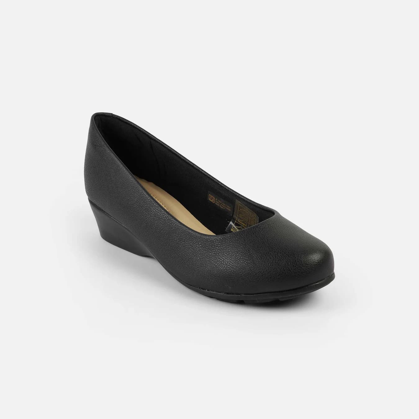 Women's Black Formal Round Toe Synthetic Sandals